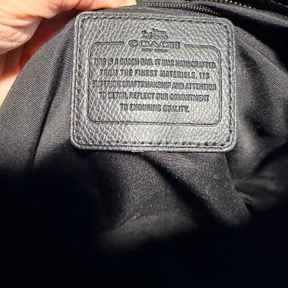 Coach Black Leather Tote Bag with shoulder strap - Picture 12 of 13